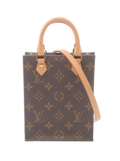 Pre-owned Louis Vuitton 2020 Petit Sac Plat Tote Bag In ブラウン