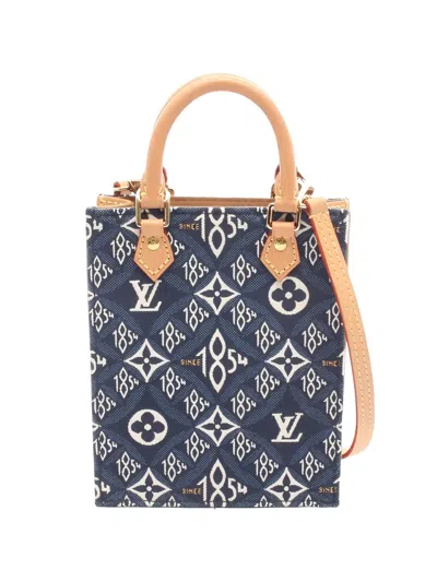 Pre-owned Louis Vuitton 2020 Petit Sac Plat Tote Bag In Blue