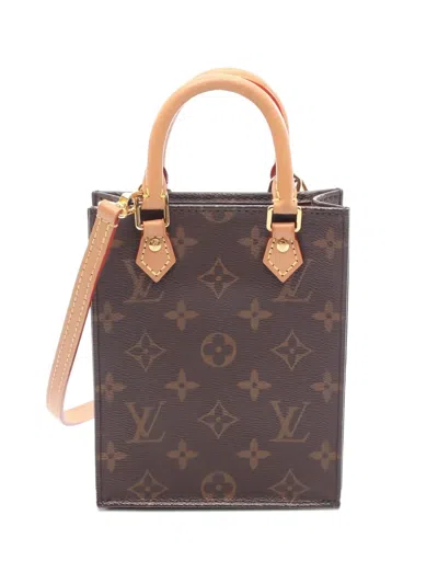Pre-owned Louis Vuitton 2020 Petit Sac Plat Tote Bag In Brown
