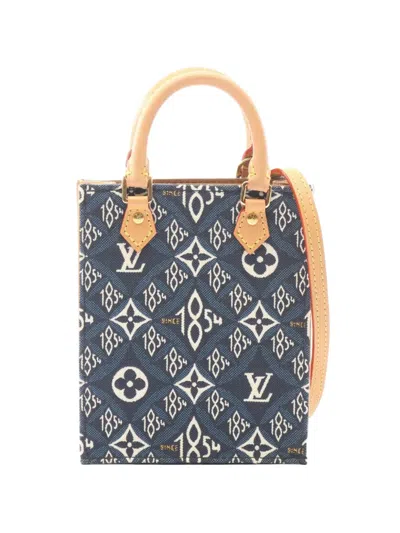 Pre-owned Louis Vuitton 2020 Petite Sac Plat Since 1854 Tote Bag In Blue