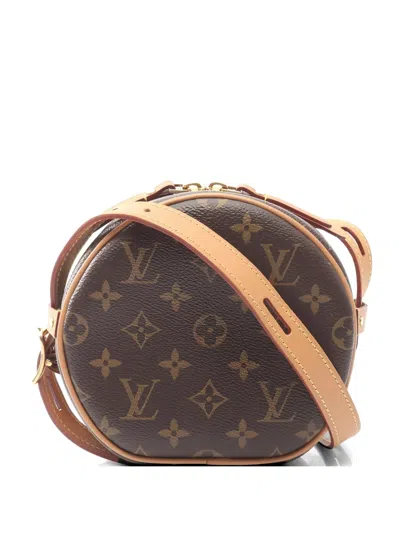 Pre-owned Louis Vuitton 2020 Pm Boite Chapeau Souple Monogram Shoulder Bag In Brown