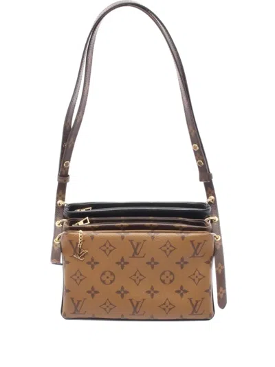 Pre-owned Louis Vuitton 2020 Pochette Lv 3 Shoulder Bag In Black