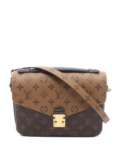 Pre-owned Louis Vuitton 2020 Pochette Metis Mm Handbag In Brown