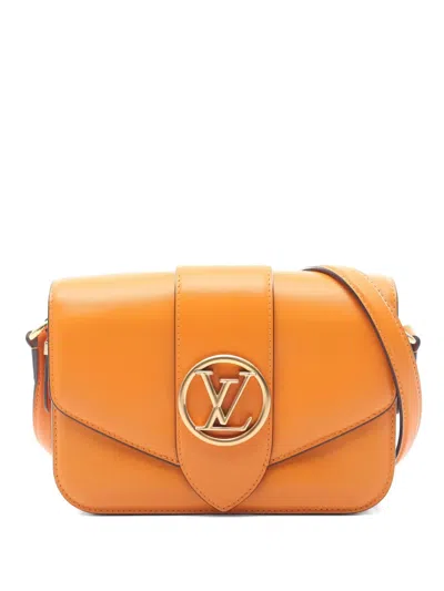 Pre-owned Louis Vuitton 2020 Pont 9 Shoulder Bag In Orange