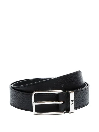 Pre-owned Louis Vuitton 2020 Pont Neuf Belt In Black