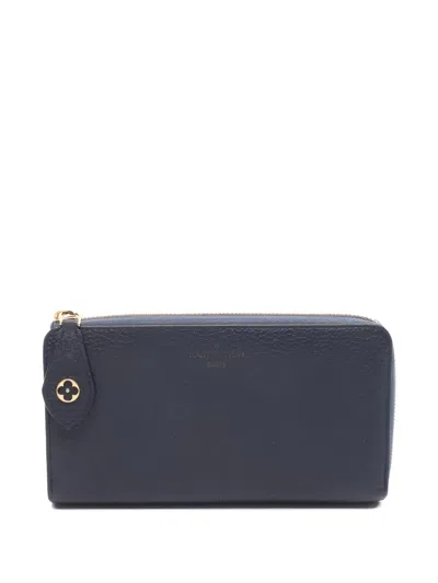 Pre-owned Louis Vuitton 2020 Portefeuille Comete Zip-up Long Wallet In Blue