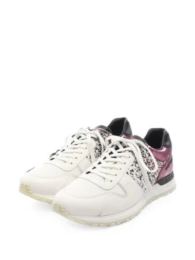 Pre-owned Louis Vuitton 2020 Run Away Line Lace-up Sneakers In White