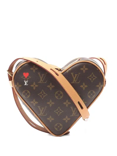 Pre-owned Louis Vuitton 2020 Sac Coeur Monogram Cross Body Bag In Brown
