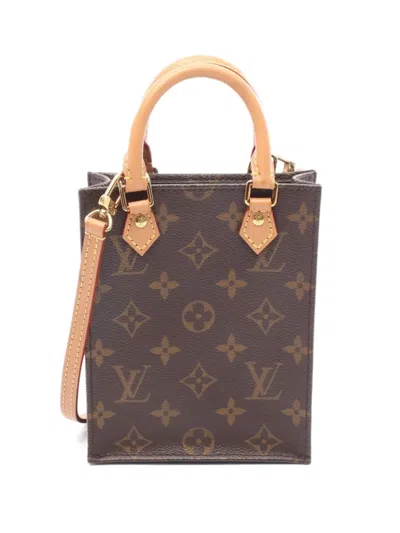 Pre-owned Louis Vuitton 2020 Sac Plat Monogram Handbag In Brown