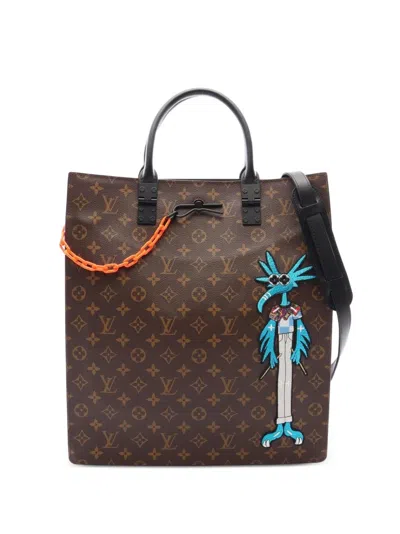 Pre-owned Louis Vuitton 2020 Sac Plat Monogram Tote Bag In Brown