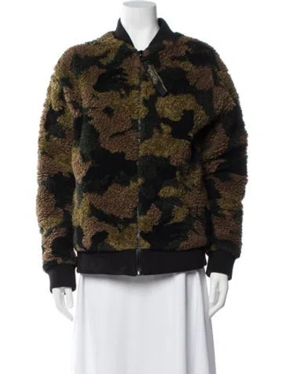 Pre-owned Louis Vuitton 2020 Sherpa Bomber Jacket In Green