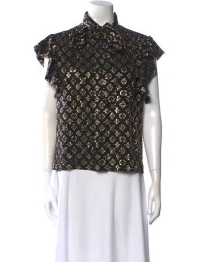 Pre-owned Louis Vuitton 2020 Silk Blouse In Black