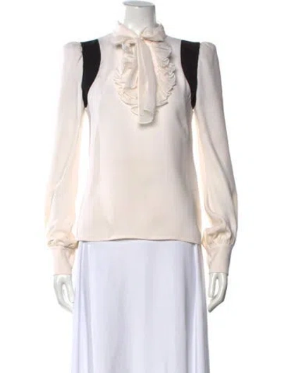Pre-owned Louis Vuitton 2020 Silk Blouse In Black/neutrals