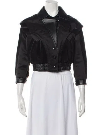 Pre-owned Louis Vuitton 2020 Silk Bomber Jacket In Black