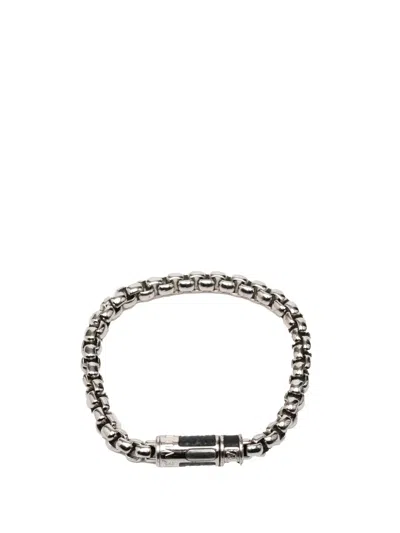 Pre-owned Louis Vuitton 2020 Silver Plated Monogram Eclipse Chain Bracelet Costume Bracelet In Black
