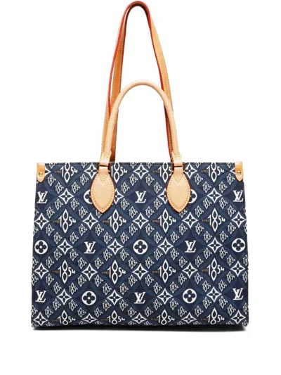 Pre-owned Louis Vuitton 2020 Since 1854 Onthego Mm In Blue