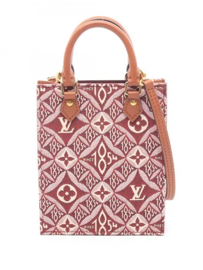 Pre-owned Louis Vuitton 2020 Since 1854 Petit Sac Plat Satchel In Red