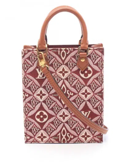 Pre-owned Louis Vuitton 2020 Since 1854 Petit Sac Plat Satchel In Red
