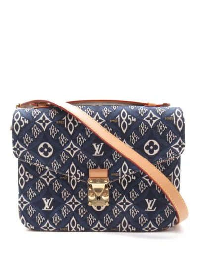 Pre-owned Louis Vuitton 2020 Since 1854 Pochette Metis Mm Shoulder Bag In Blue