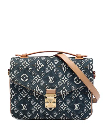 Pre-owned Louis Vuitton 2020 Since 1854 Pochette Metis Satchel In Blue