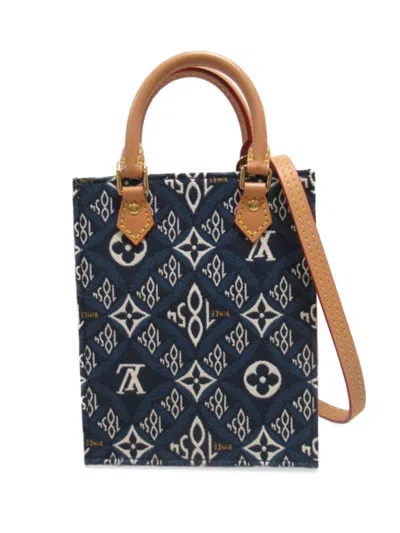Pre-owned Louis Vuitton 2020 Small Sac Plat Tote Bag In Blue