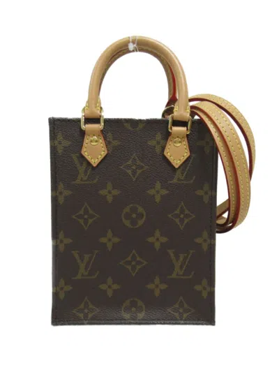 Pre-owned Louis Vuitton 2020 Small Sac Plat Two-way Handbag In 褐色