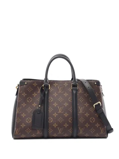 Pre-owned Louis Vuitton 2020 Soufflot Mm Two-way Handbag In Brown