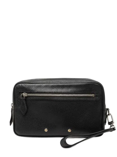 Pre-owned Louis Vuitton 2020 Taiga Kasai Clutch Bag In Black