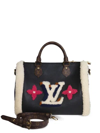 Pre-owned Louis Vuitton 2020 Teddy Speedy 30 Tote Bag In 黑色