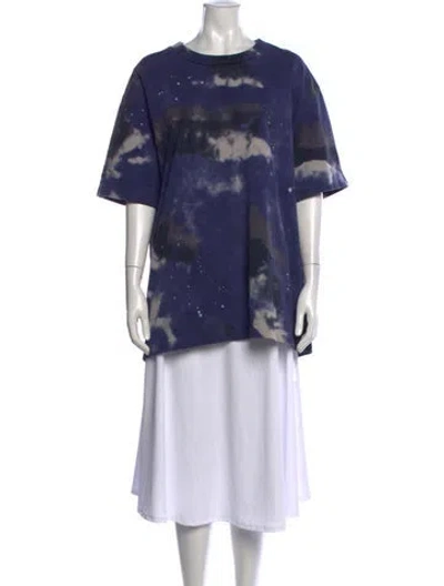 Pre-owned Louis Vuitton 2020 Tie-dye Print T-shirt In Blue