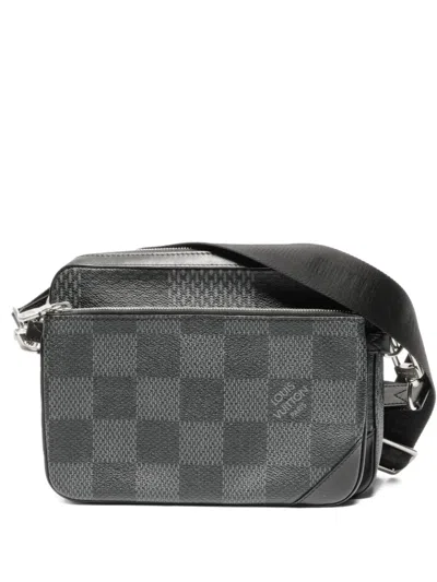 Pre-owned Louis Vuitton 2020 Trio Damier Graphite Cross Body Bag In Gray