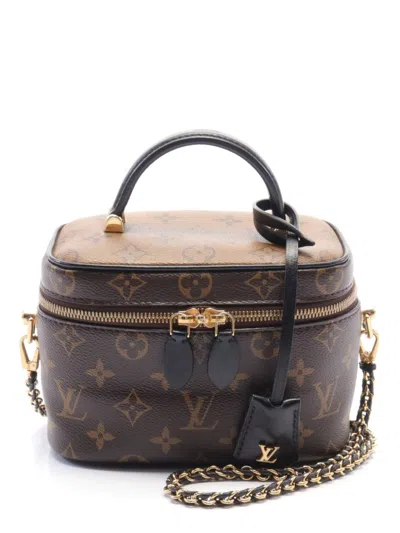 Pre-owned Louis Vuitton 2020 Vanity Pm Monogram Reverse Handbag In Brown