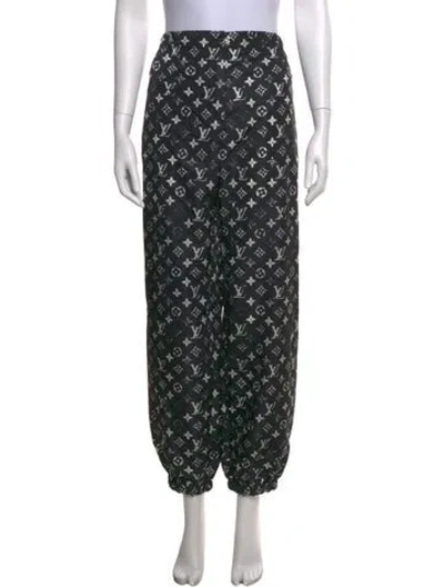 Pre-owned Louis Vuitton 2020 Wide Leg Pants In Black/white