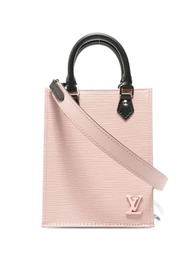 Pre-owned Louis Vuitton 2020-2025 Petite Sac Plat Epi Leather Shoulder Bag In Pink