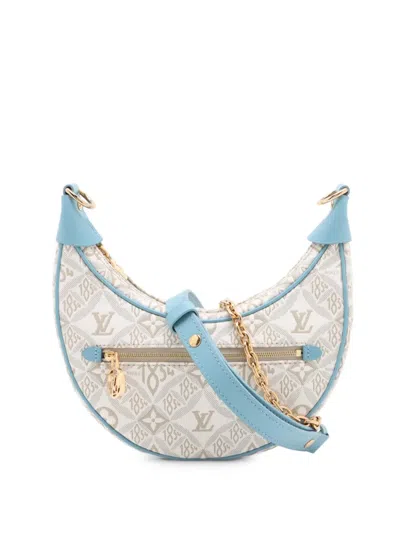Pre-owned Louis Vuitton 2020-2026 Monogram Jacquard Since 1854 Loop Shoulder Bag In Blue