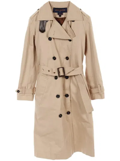 Pre-owned Louis Vuitton 2020s Cotton Trench Coat In Neutrals
