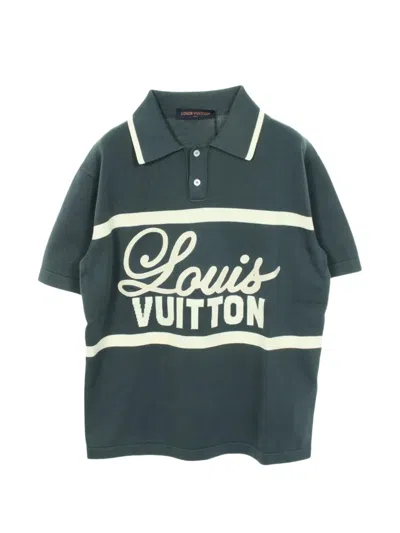 Pre-owned Louis Vuitton 2020s Cycling Striped Polo Shirt In Green