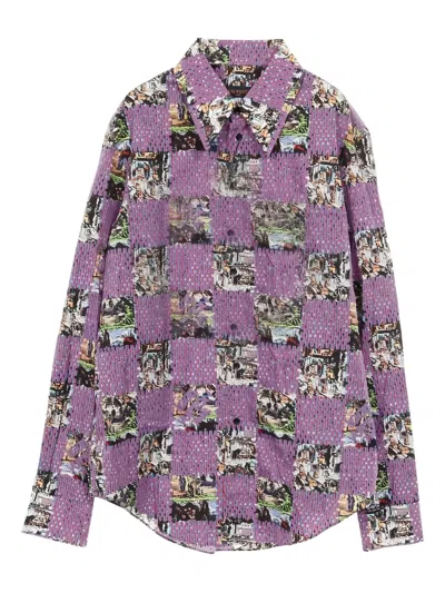 Pre-owned Louis Vuitton 2020s Damier Shirt In Purple