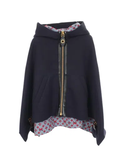 Pre-owned Louis Vuitton 2020s Hooded Cape In Blue