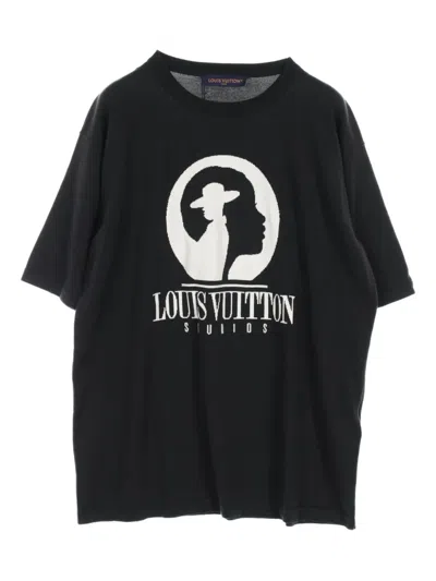 Pre-owned Louis Vuitton 2020s Logo-print T-shirt In Black