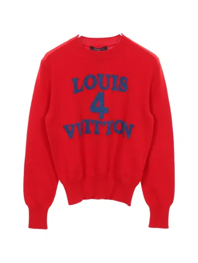 Pre-owned Louis Vuitton 2020s Logo-intarsia Sweater In Red