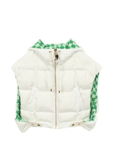Pre-owned Louis Vuitton 2020s Match Hooded Gilets In White
