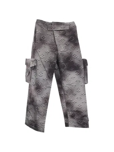 Pre-owned Louis Vuitton 2020s Monogram 3d Cargo Pants In Black