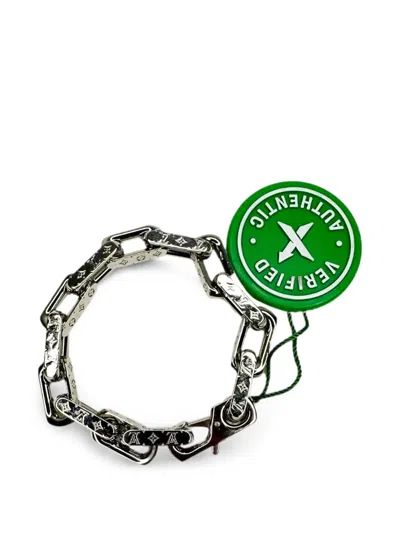 Pre-owned Louis Vuitton 2020s Monogram Chain Bracelet In Silver