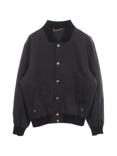 Pre-owned Louis Vuitton 2020s Monogram Long-sleeve Bomber Jacket In Black