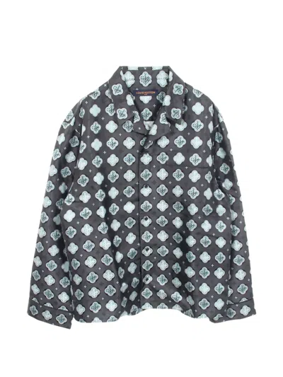 Pre-owned Louis Vuitton 2020s Monogram Pattern Long-sleeve Pajama Shirt In Blue