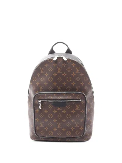 Pre-owned Louis Vuitton 2020s Nv Josh Monogram Macassar Backpack