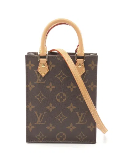 Pre-owned Louis Vuitton 2020s Petite Sac Plat Tote Bag In 褐色