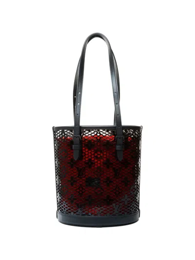 Pre-owned Louis Vuitton 2020s Pm Race Laser-cut Tote Bag In Black