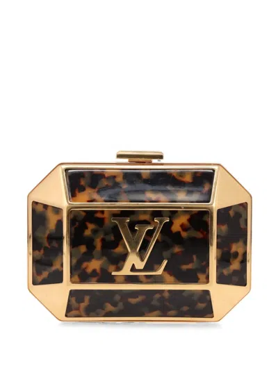 Pre-owned Louis Vuitton 2020s Tortoiseshell-effect Clutch Bag In Brown